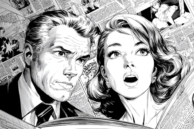 create custom superhero comic book art