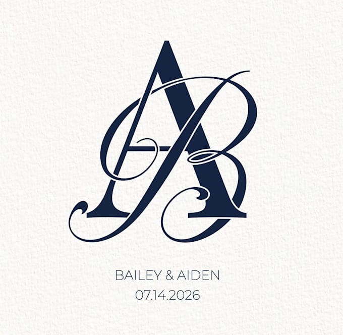 create a elegant wedding, initials, monogram logo design