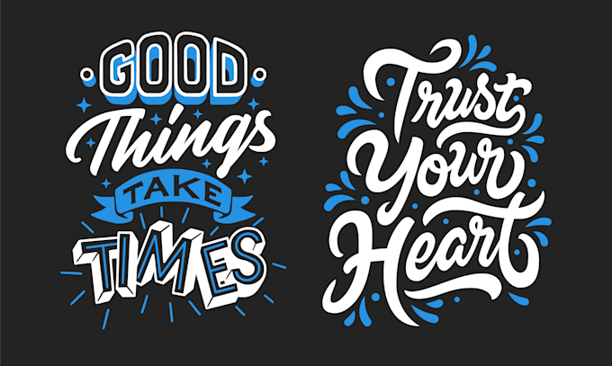create custom unique hand lettering typography