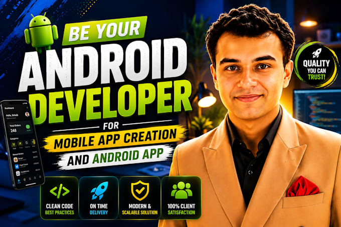be your android developer for mobile app creation and android app
