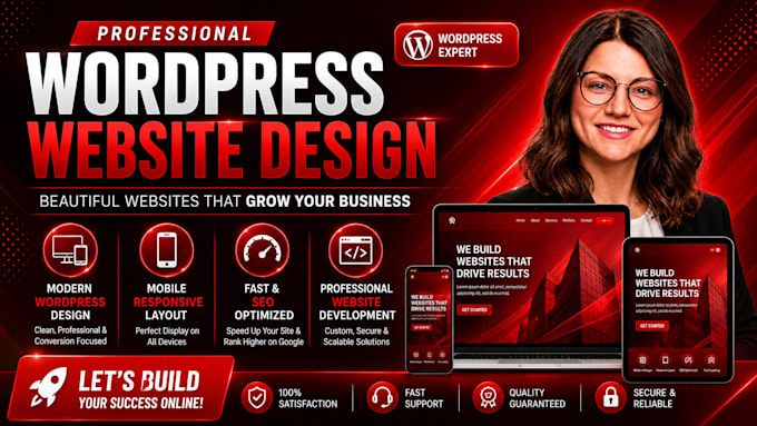 build modern wordpress website design and website development