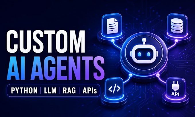 build custom ai agents with python, llms, rag, and apis