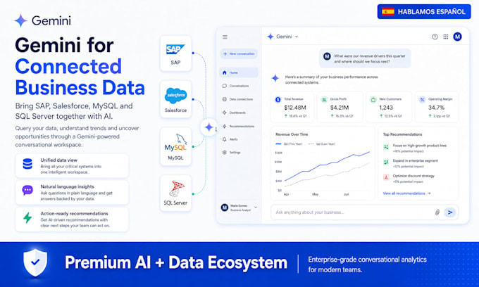 connect CRM erp databases to bigquery and gemini ai