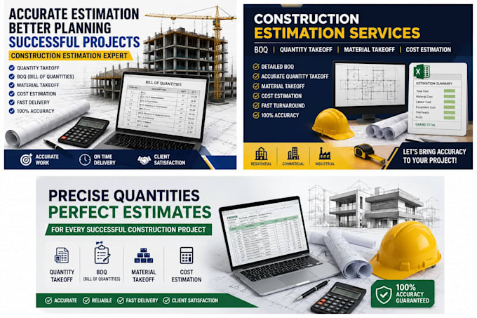 do construction estimatiom ,quantity takeoff and boq