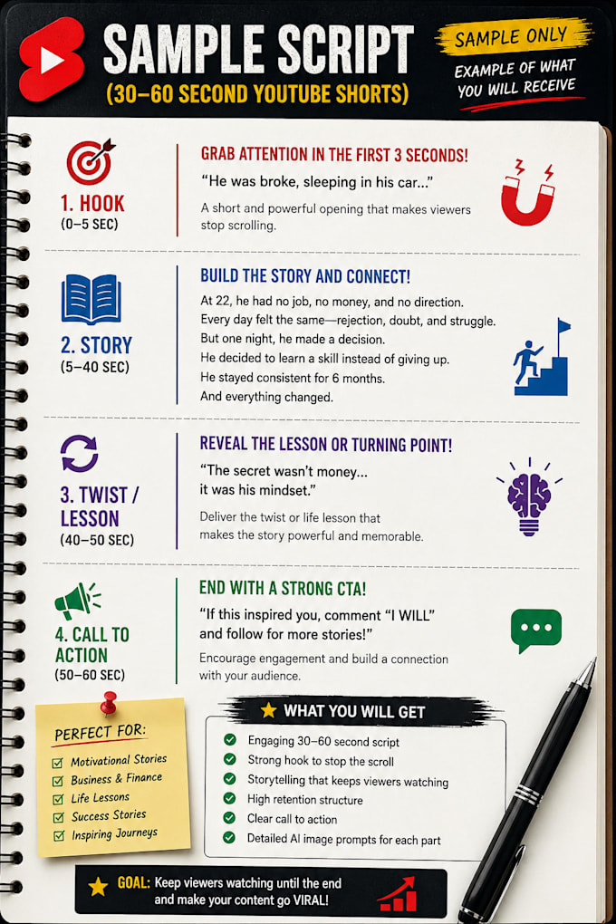 write engaging youtube shorts storytelling scripts