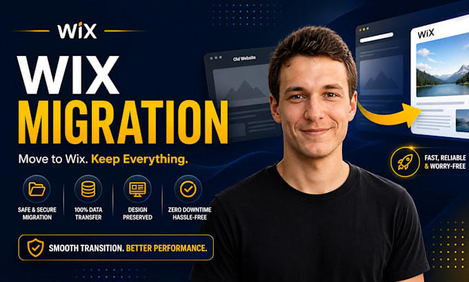 migrate, clone, transfer your wordpress, webflow, weebly to wix website