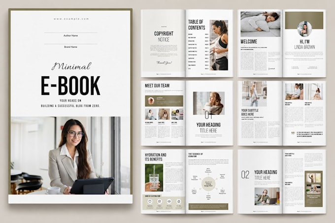 do minimalist canva ebook, workbook, lead magnet, editable digital planner