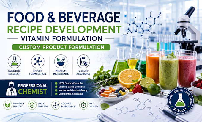 develop food and beverage recipes with vitamin formulation