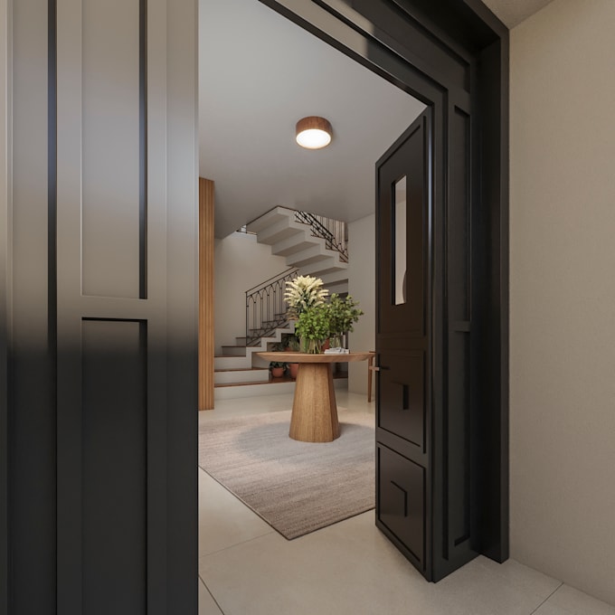 enhance your architectural render into a photorealistic image