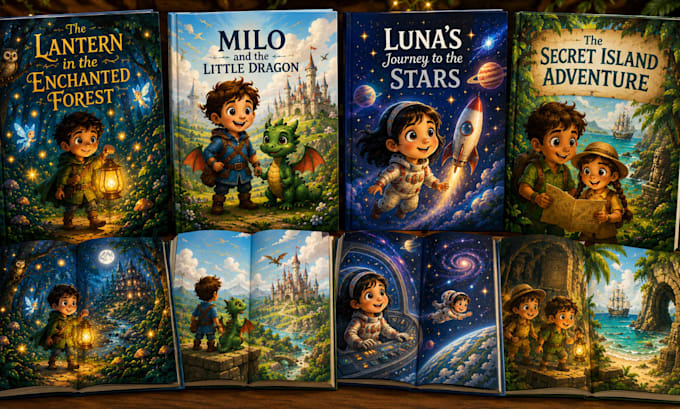 create childrens picture book illustrations and KDP ready book design