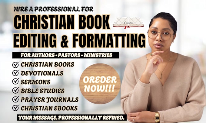 edit christian book, proofread devotional, prayer journal, sermon, bible studies