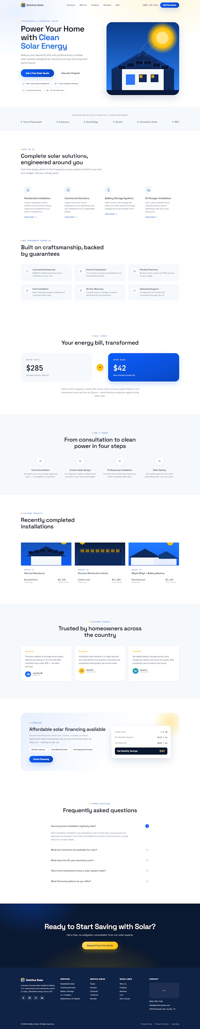 build a lead generating solar installer website with elementor