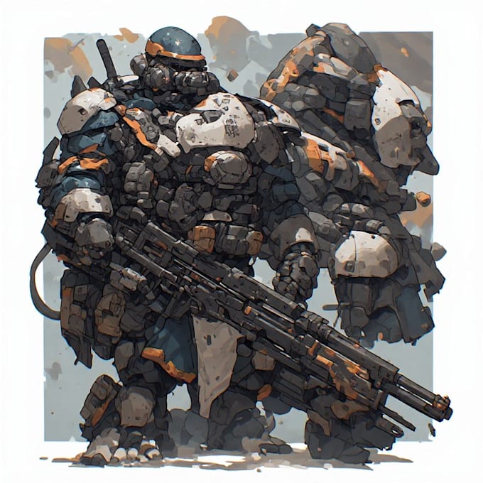 sci fi character illustration or sci fi character