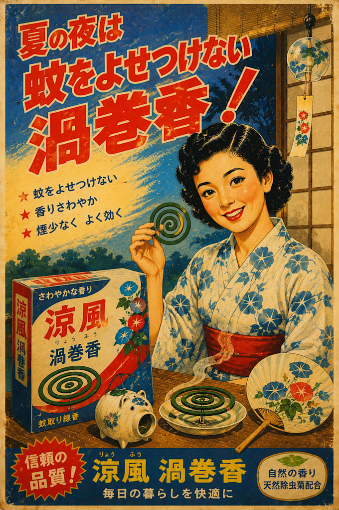 make japanese retro poster designs ready for print