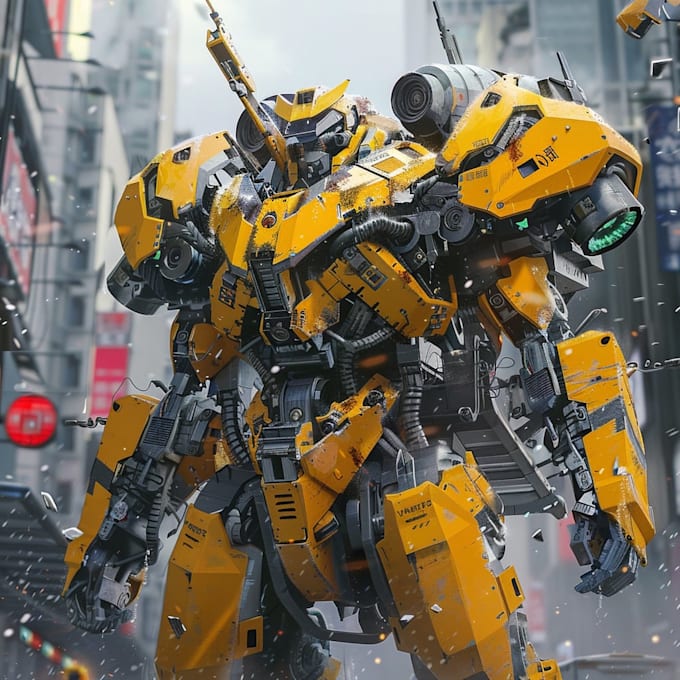 create custom mecha robot art