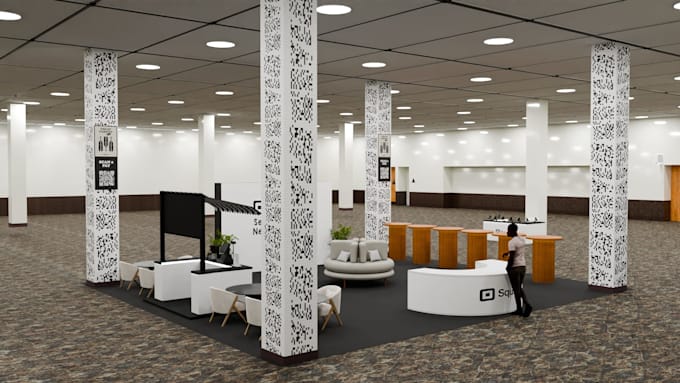 floor plan with exhibition booths
