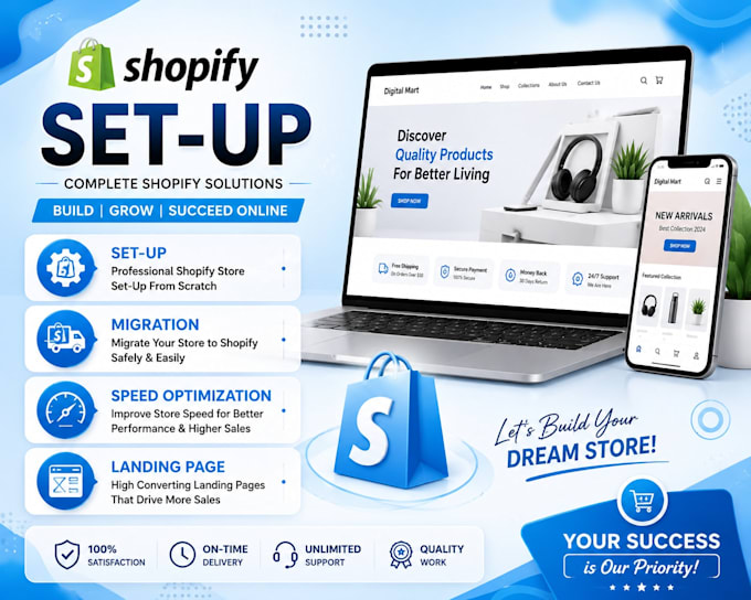 do shopify setup shopify custom shopify migration