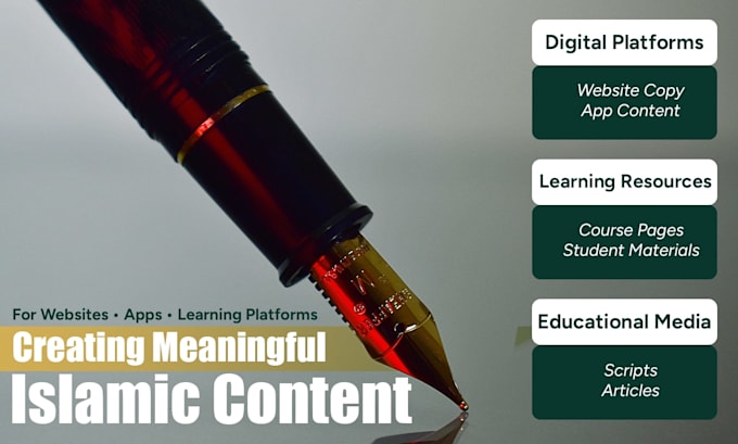 write content for your islamic learning platform
