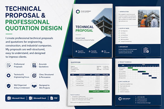create a professional technical proposal and quotation