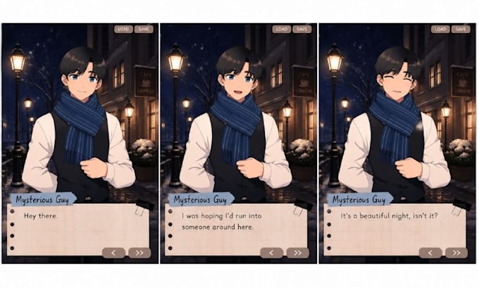 design visual novel anime character in premium quality