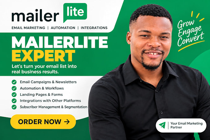 be mailerlite expert for automation, integrations and email marketing