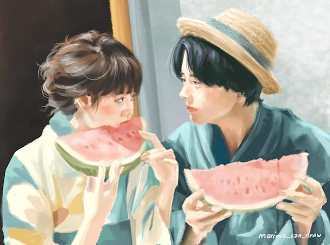 illustrate anything in painterly style