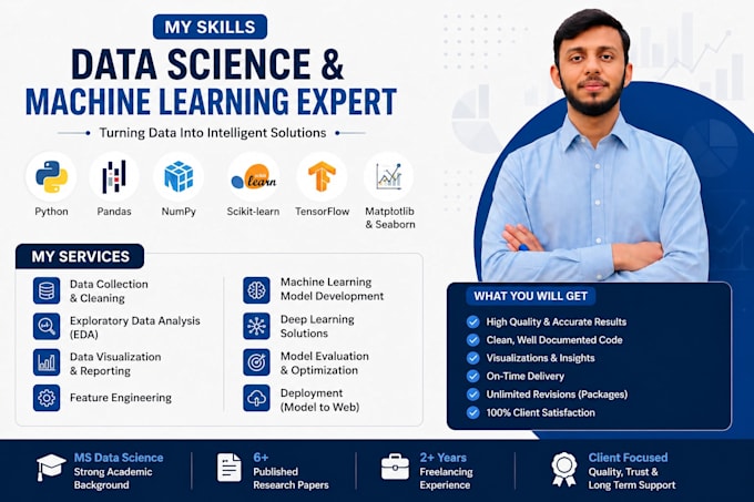 build machine learning, data science and python projects