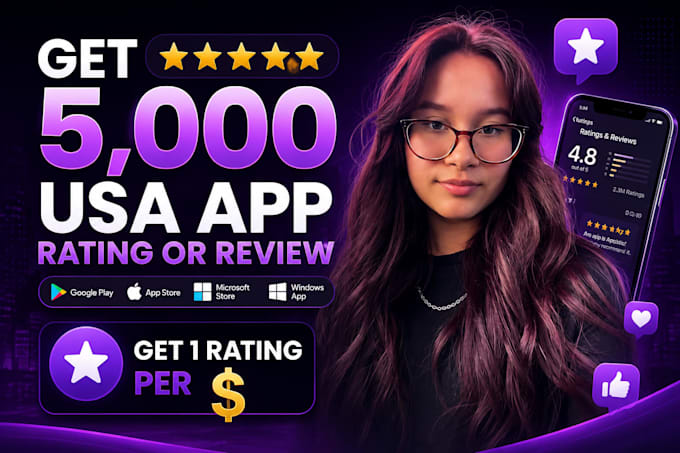 do 5000 mobile app marketing app download app promotion app window ra ting