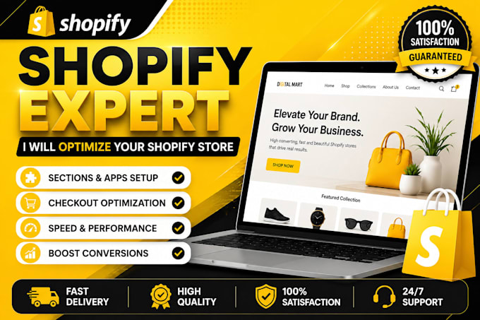 optimize shopify sections, apps, checkout and performance