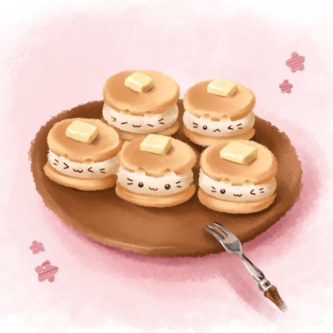 make pastel food illustrations
