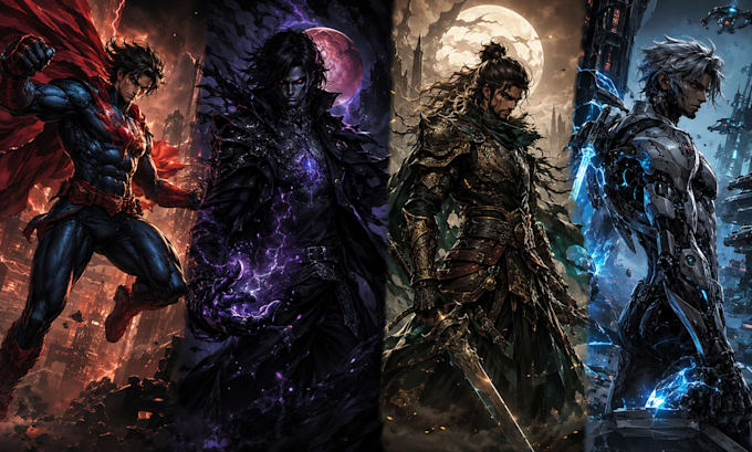 create comic panels, anime and character art