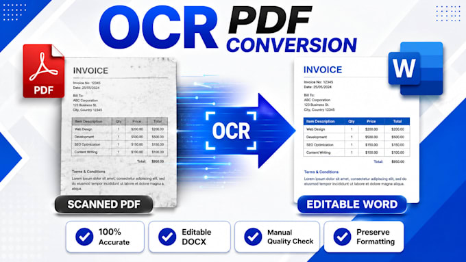 convert scanned PDF to editable word with ocr manually