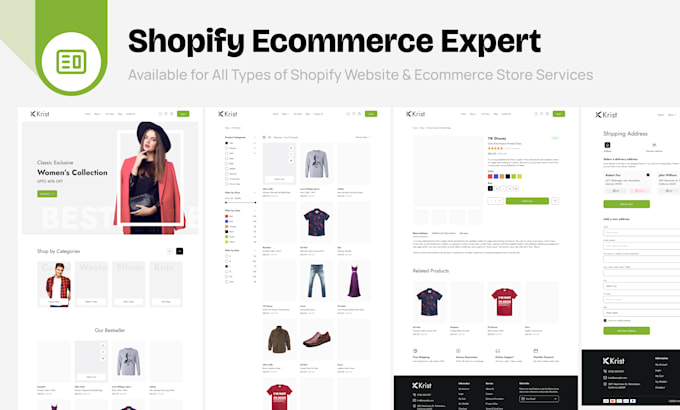 shopify store design, redesign shopify website design, shopify dropshipping