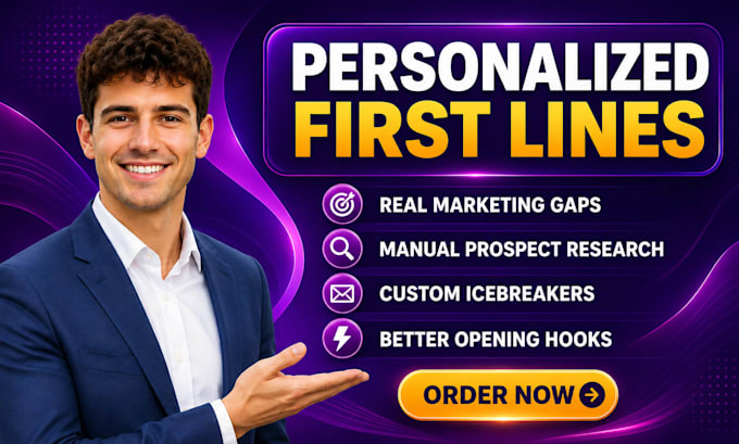 research real marketing gap and write personalized first line