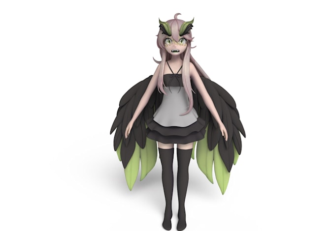 create high quality 3d anime character model vrchat avatar anime model