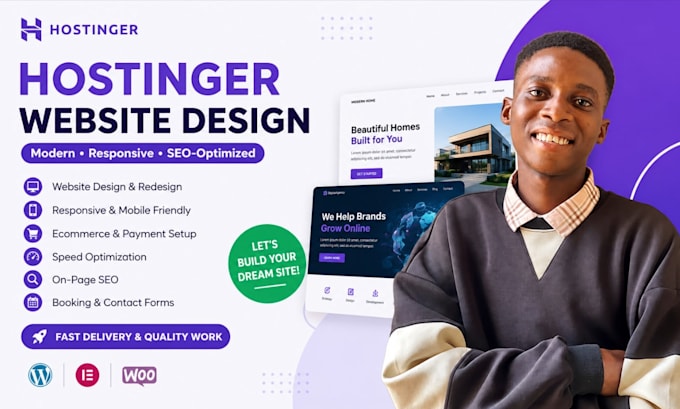 hostinger wordpress business website hostinger SEO setup booking website expert