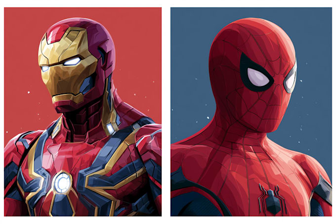 illustrate superhero character art
