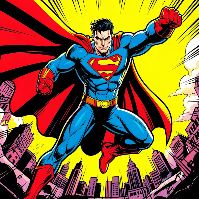 draw you dc or marvel style comic book and superhero