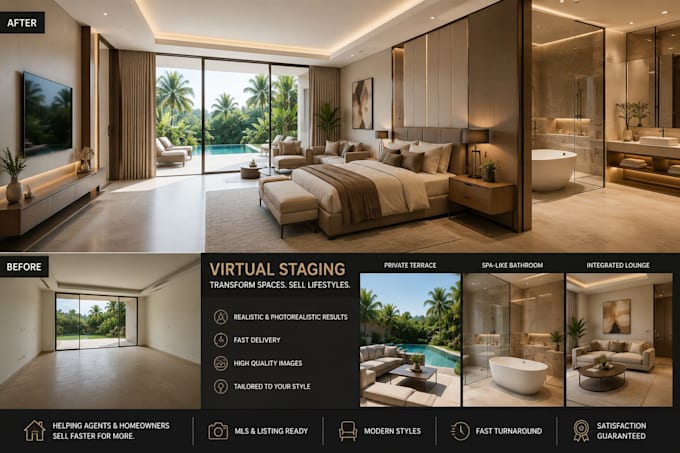 do realistic virtual staging virtual renovation property staging for any listing