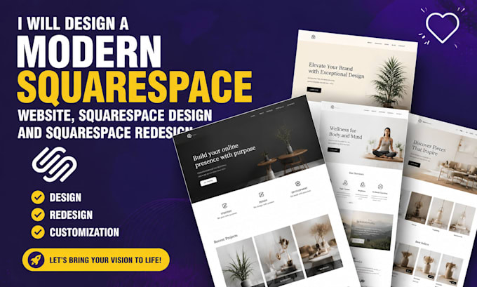 design a modern squarespace website, squarespace design and squarespace redesign