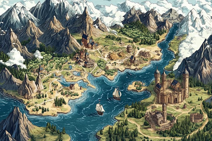 draw a custom map for fantasy
