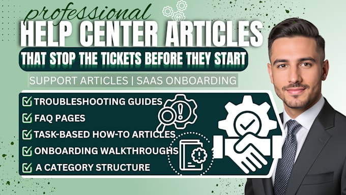 write knowledge base articles and help center documentation for your saas