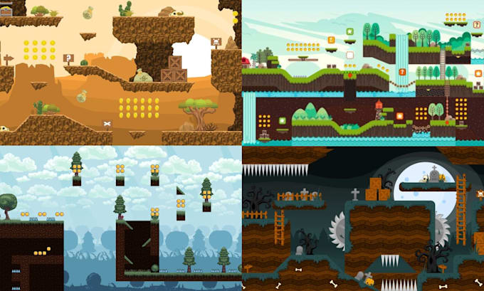 platformer 2d pixel art tileset tilemap background game assets pixel animation