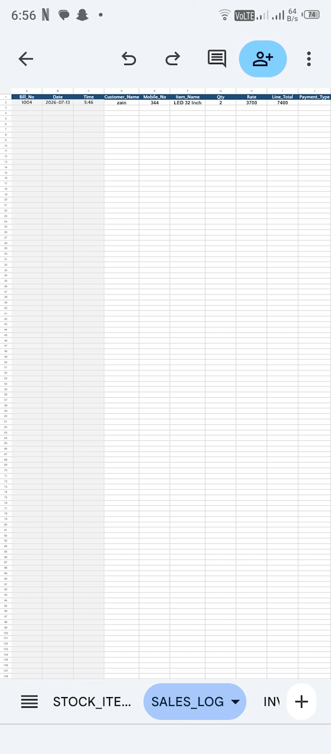 build professional google sheets pos system and invoice