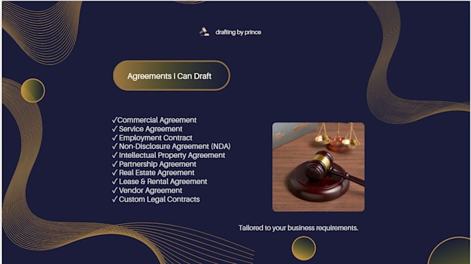 draft professional contracts, agreements, nda, and legal documents,