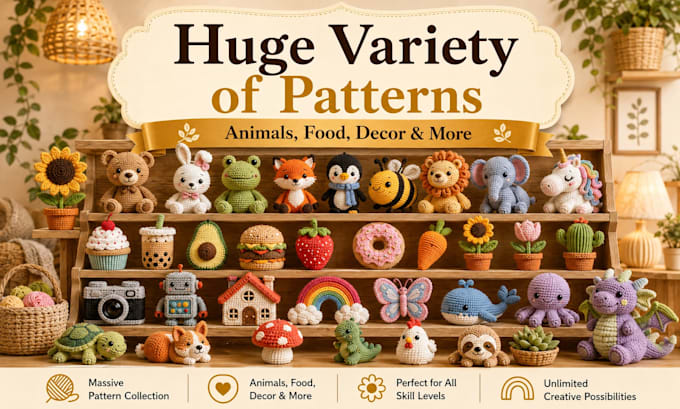 give you 7000 amigurumi crochet patterns