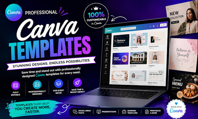 design a professional canva website design and canva website