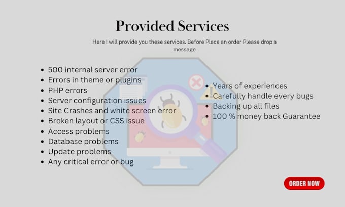 fix wordpress errors, bugs and issues