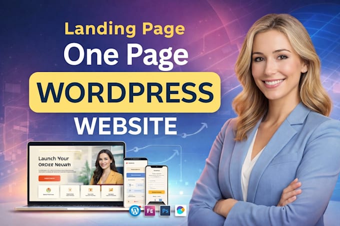 create one page website, wix wordpress landing page design, single page website
