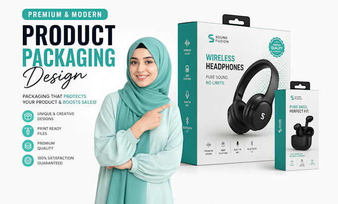 design premium product packaging, box, pouch, label design